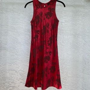 vintage All That Jazz satin brocade a-line dress